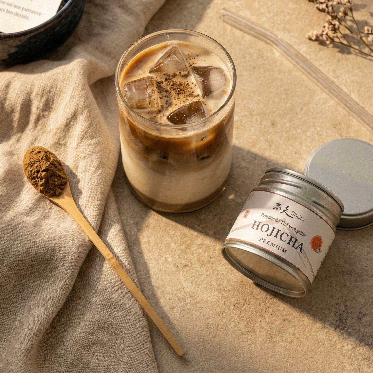 Thé hojicha en poudre