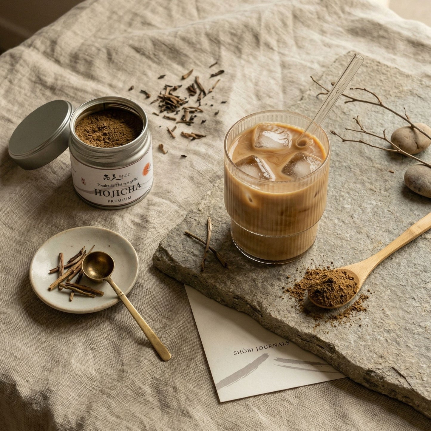 Thé hojicha en poudre