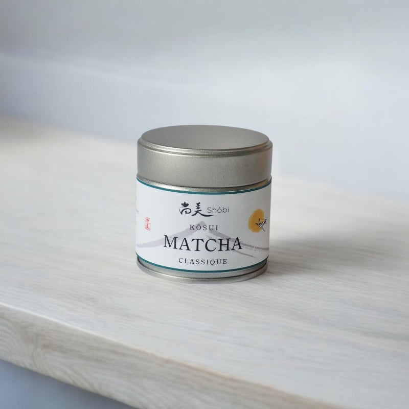 Matcha Kosui boîte 30g — matcha mono‑variété Kagoshima