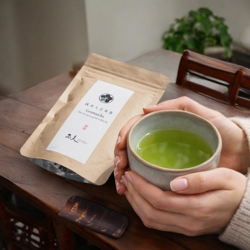 Thé Genmaicha japonais avec matcha 