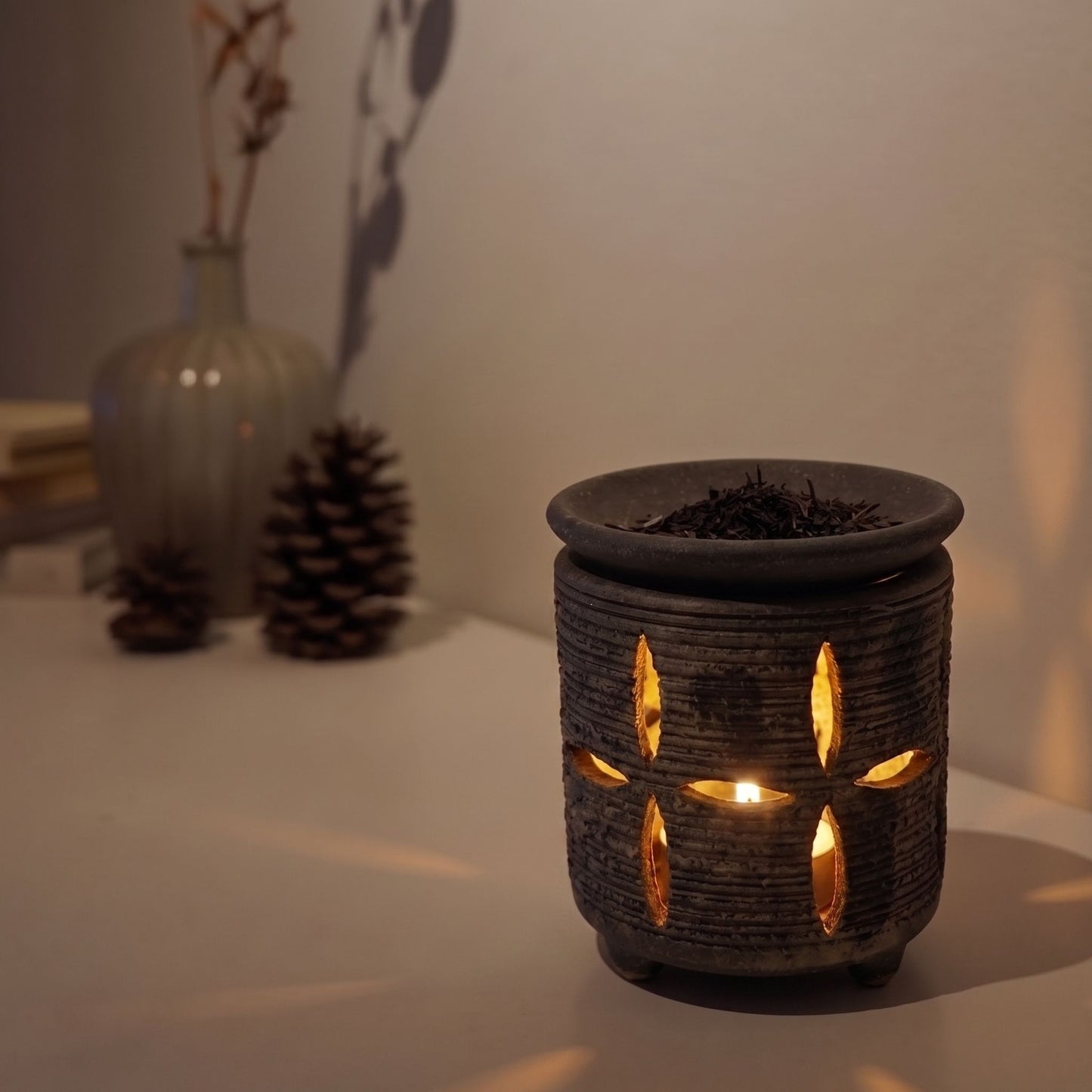 Brûle-parfum en céramique japonais – Chakouro de Tokoname